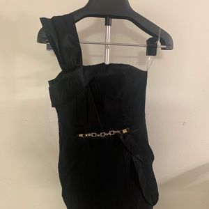 Black minidress (medium) Gold accents